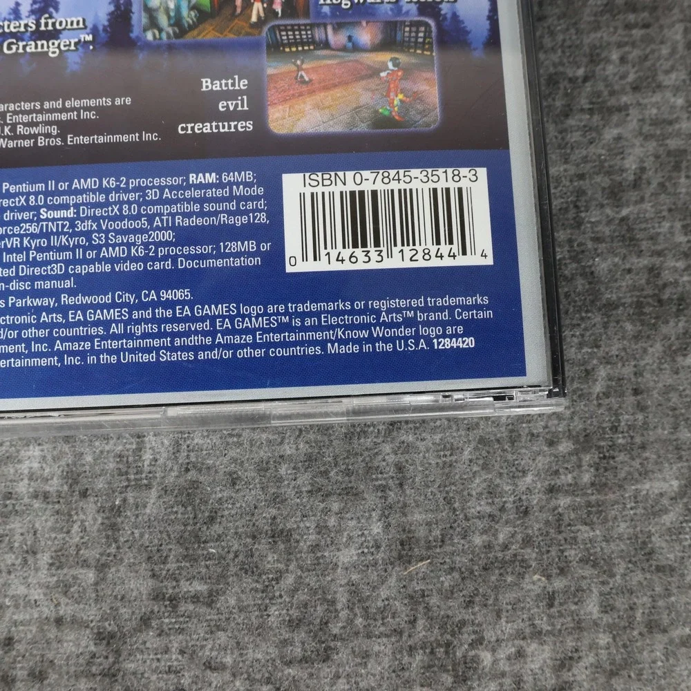 Harry Potter And The Sorcerer's Stone PC CD-ROM Game Electronic Arts 2001 Manual